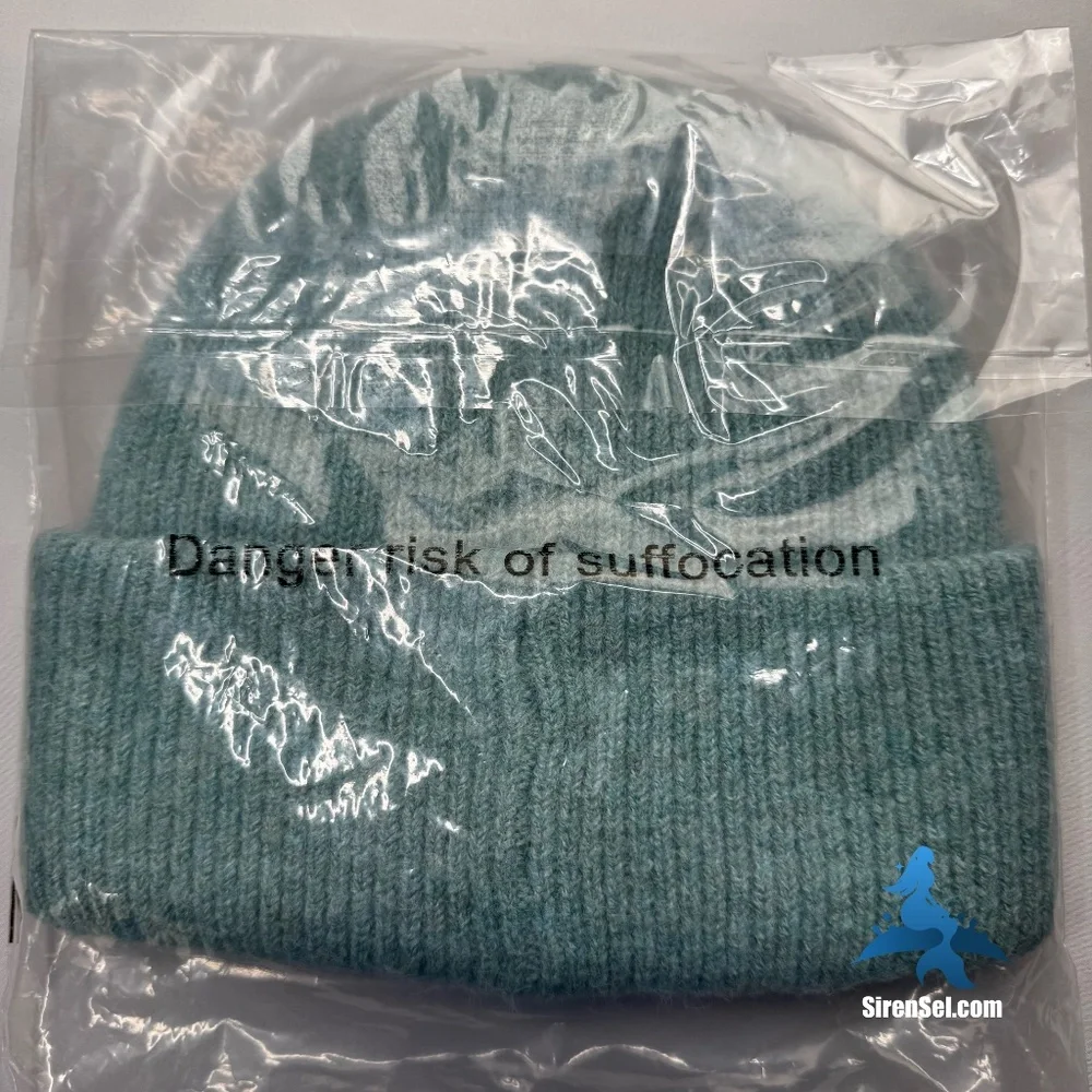 1191 PrettyLittleThing Blue Cable Knit Beanie Hat - One Size
